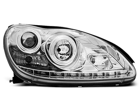 Передние фары daylight chrome для Mercedes S W220