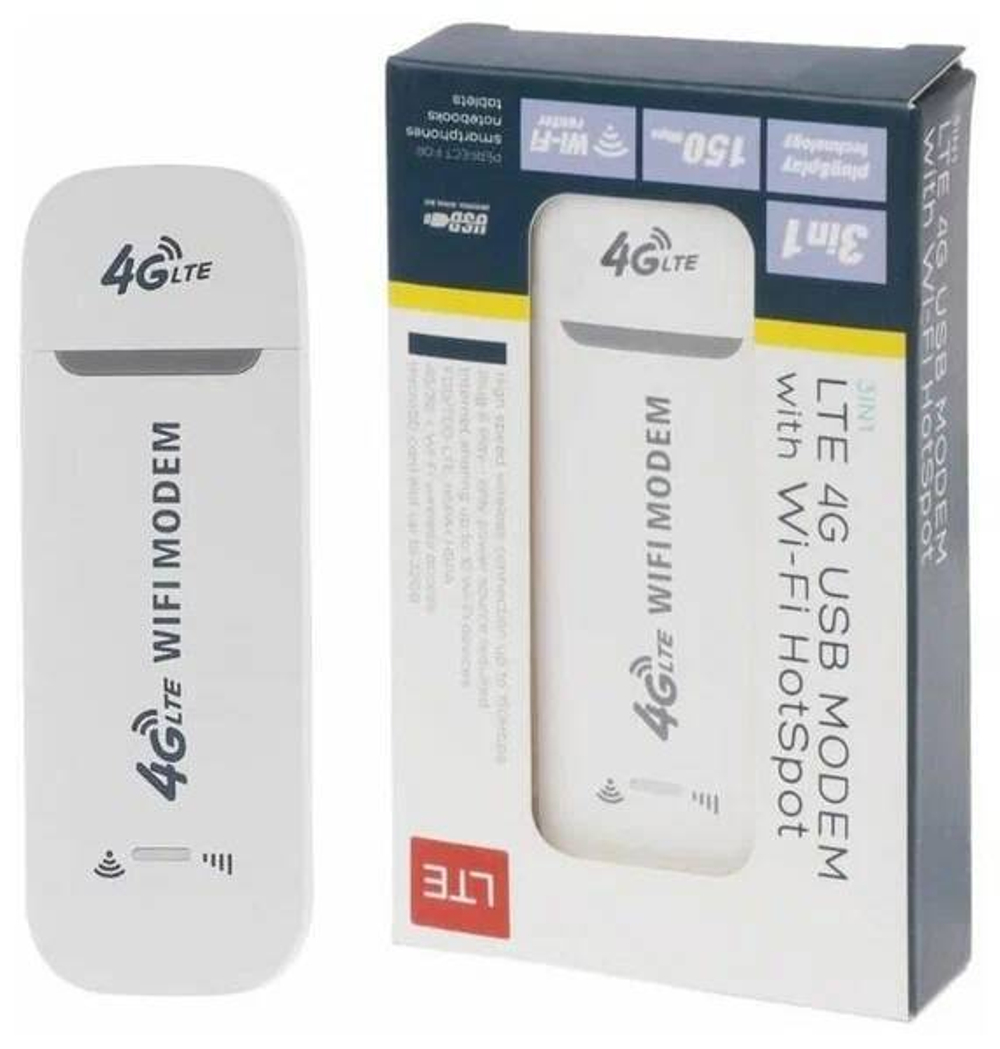 Модем 4G LTE / USB модем С раздачей WI-FI со слотом для сим карты, работает со всеми операторами