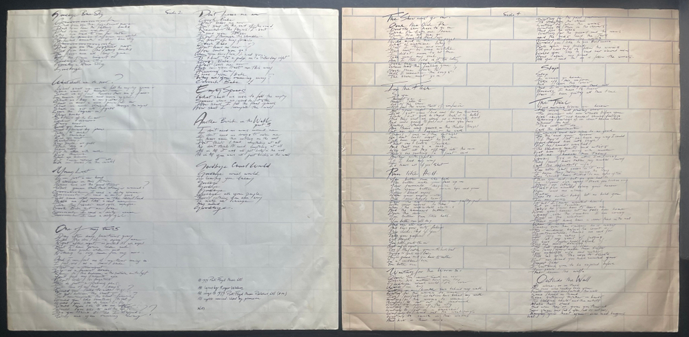 Pink Floyd ‎– The Wall 2LP (Канада 1979г.)