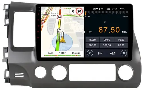 Магнитола для Honda Civic 8 4d 2005-2012 седан - Parafar PF044FHD на Android 13, CarPlay, 4G SIM-слот