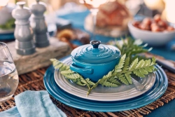 Le Creuset Мини-кокотница глубиной 10 см, бирюзовый цвет. 71901-10642