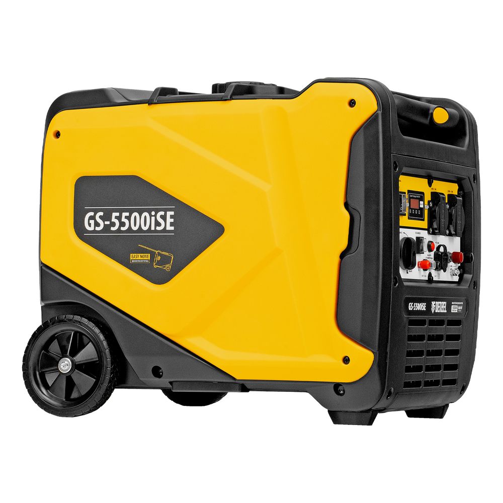 Генератор инверторный GS-5500iSE, 5,5 кВт, 230 В, закрытый корпус,электростартер Denzel