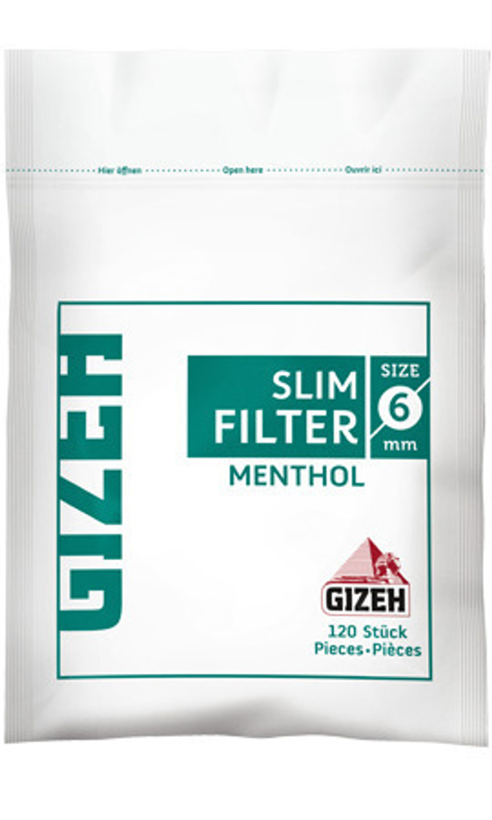 Фильтры для сигарет "Gizeh" 6мм Slim Menthol (Франция) 120шт