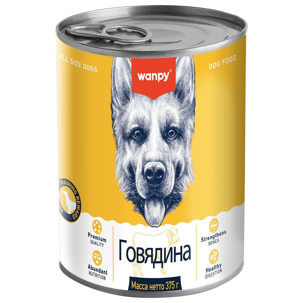 Wanpy Dog Консервы для собак из говядины 24х375г Wanpy Dog Консервы для собак из говядины 24х375г
