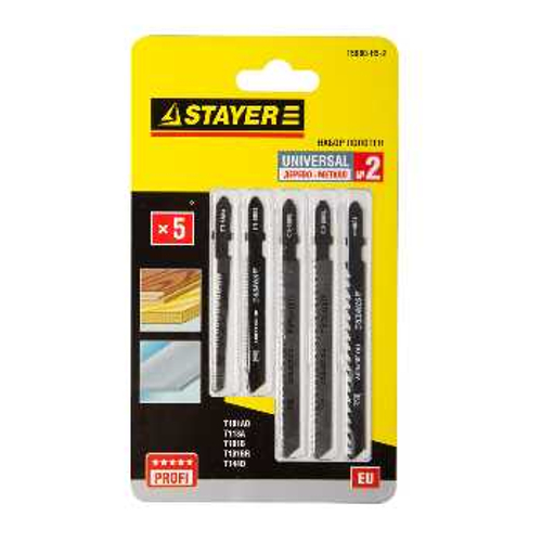 Пилки для электролобзика по дереву набор 5 шт STAYER, 15980-H5-2