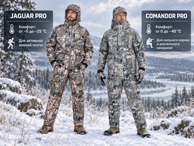 COMANDOR PRO или JAGUAR PRO: какой зимний костюм выбрать для охоты и рыбалки