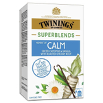 Чай травяной Twinings Superblends Calm успокаивающий (ромашка, специи, ниацин (витамин В3)) 18 пакетиков, 27 г (из Финляндии)
