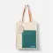 Bookaroo Tote Bag - Teal &amp; Orange