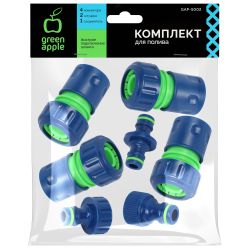 Набор для полива GREEN APPLE GAP-S002 4 коннектора 19 мм 3/4 2 штуцера 12-19мм 1/2 -3/4 соединитель | GREEN APPLE