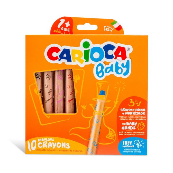 Набор мелков Baby 3IN1 10 цв, 10 шт, 42818, Carioca