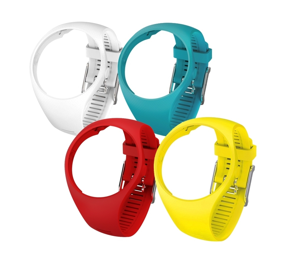 Сменный силиконовый ремешок для POLAR M200 РАЗМЕР S/M белый, white strap