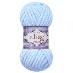 Пряжа Alize (Ализе) Velluto / уп.5 мот. по 100 г, 68м, 218 детский голубой A
