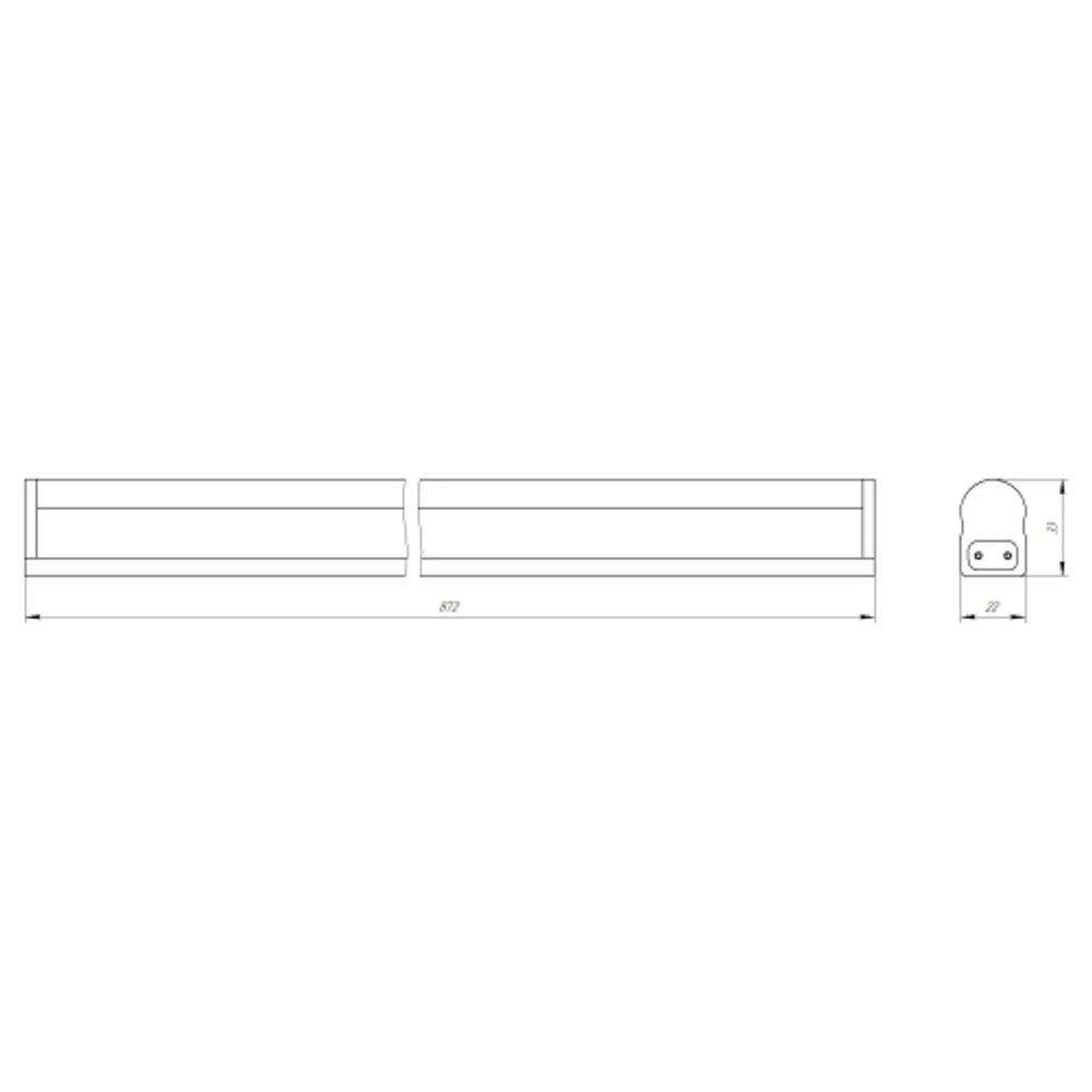 Линейный светодиодный светильник ЭРА LLED-01-12W-6500-W 12Вт 6500K L874мм с выключателем | Бытовые светодиодные линейные светильники