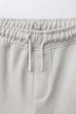 ZARA КОМФОРТНЫЕ ШОРТЫ ИЗ МЯГКОЙ ТКАНИ, КАМЕННО-СЕРЫЙ