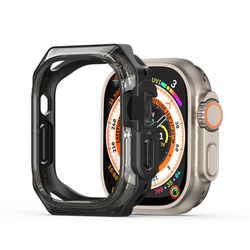 Чехол-бампер с тонированными вставками (Translucent Black) от Dux Ducis для часов Apple Watch Ultra 1, 2 и 3, 49MM, Tamo Series Case