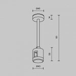 Основание на штанге Maytoni Accessories for tracks Flarity TRA156C-IPCL1-PT