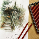"Derwent Drawing" - художественные цветные карандаши 6 штук