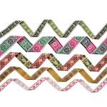 Набор лент декоративных Ромбики и цветочки, 5 шт, Vintage Line