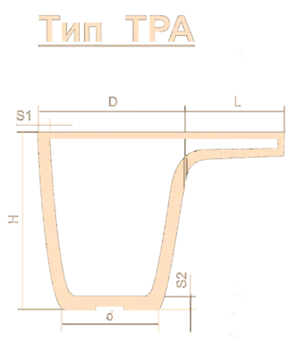 Тигель TPA 50 L Lн=260