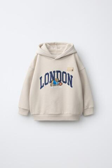 ZARA ХУДИ В СТИЛЕ ПРЕППИ, СВЕТЛО-БЕЖЕВЫЙ