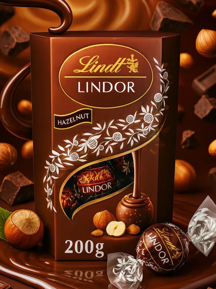 Конфеты Lindt Lindor Hazelnut с лесным орехом 200 г x 2 шт