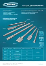 Зубило плоское, изогнутое 40 x 260мм, CrMo, SDS PLUS Gross — фото 6