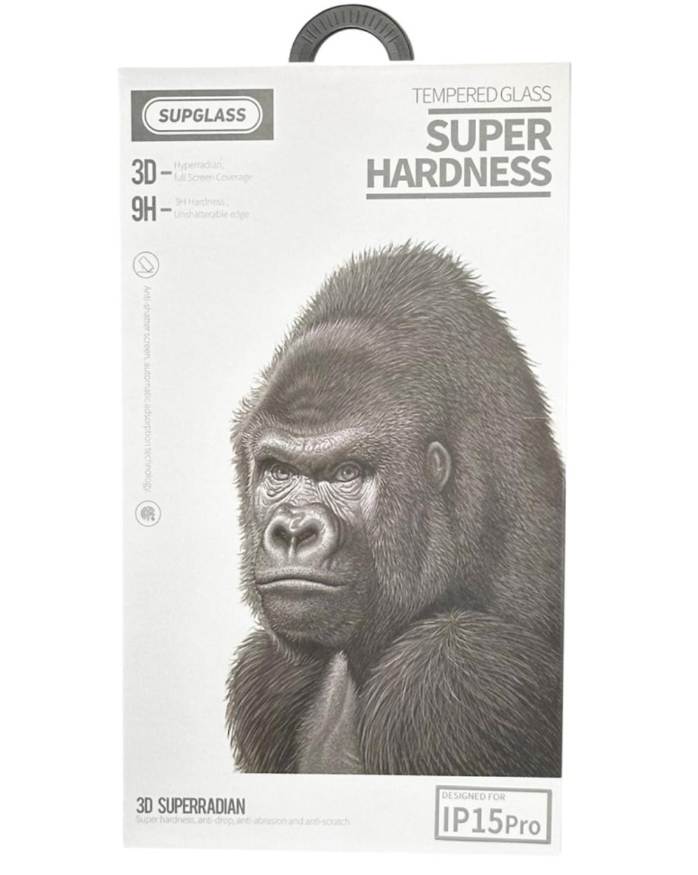 Защитное стекло для i-Phone 15 Pro 6.1" Supglass XC-11 3D чёрное