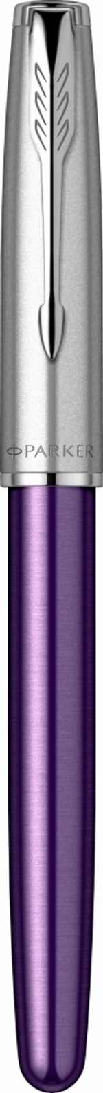 Перьевая ручка Parker Sonnet Essentials Violet SB Steel CT 2169366, перо: F, цвет чернил black, в подарочной упаковке.
