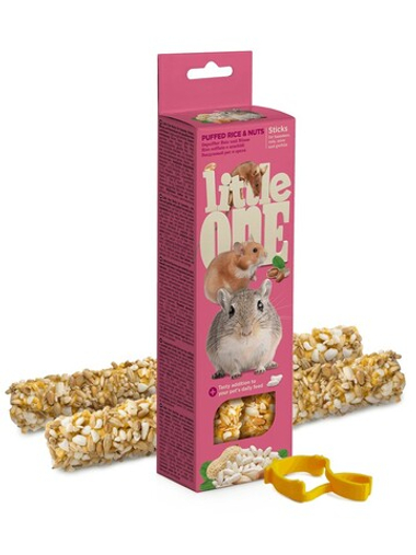 Little One Sticks Воздушный рис/Орехи палочки для грызунов 2х55 г