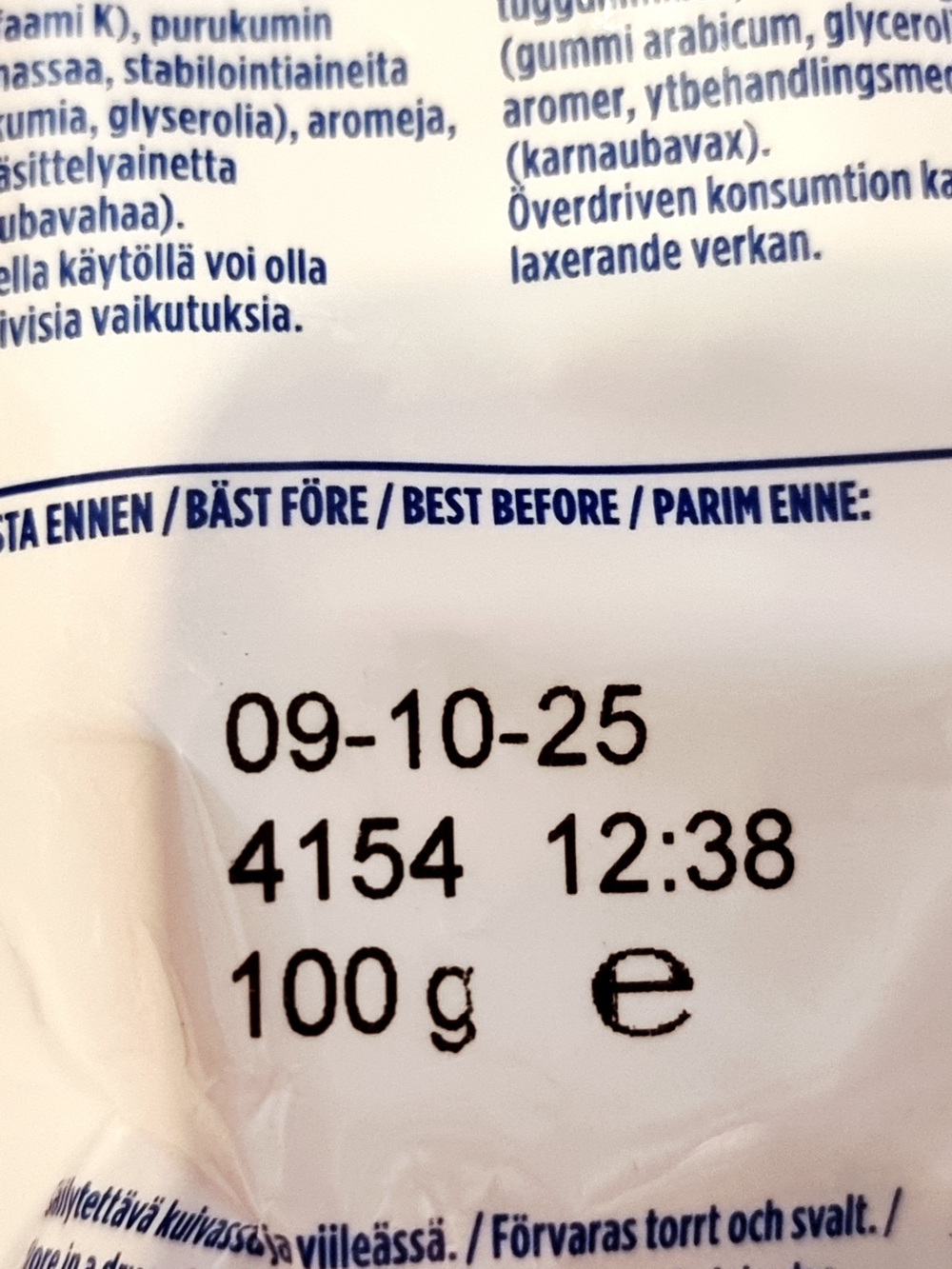 Жевательная резинка Jenkki Original Peppermint с ксилитом 100 г (из Финляндии)