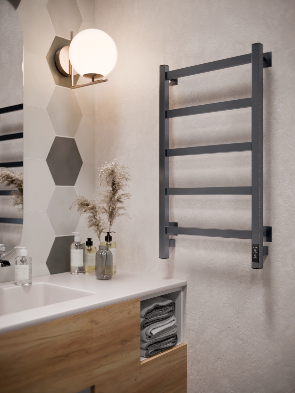 Полотенцесушитель Энтеро 75х40 графит