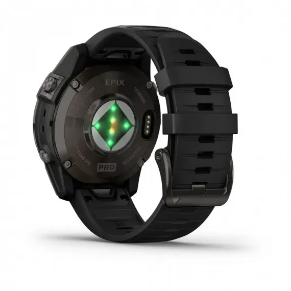 Garmin epix Pro (Gen 2) Sapphire Edition 47 мм, титановый, угольно-серый DLC, черный ремешок