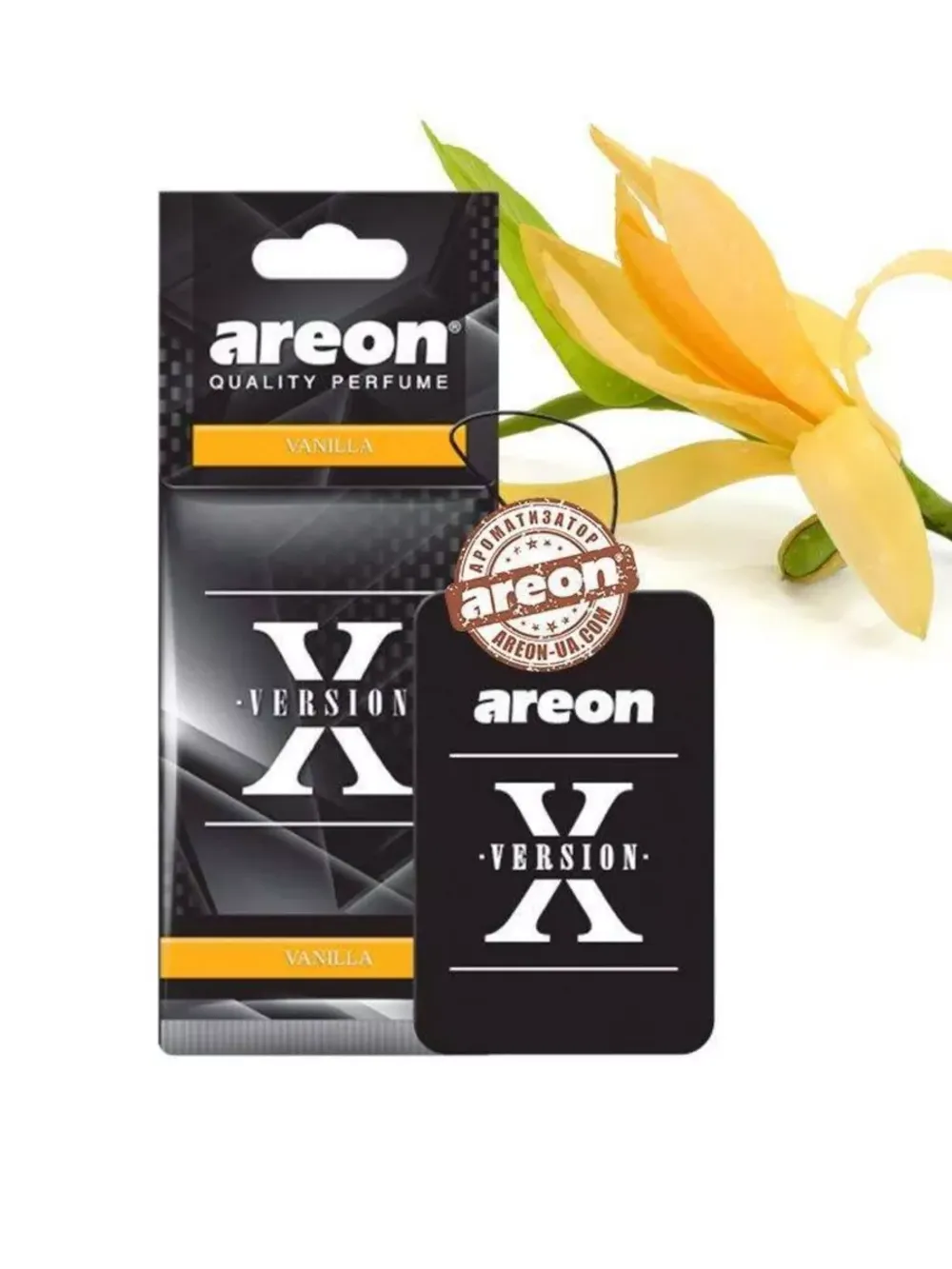 Ароматизаторы для автомобиля AREON X-VERSION Vanilla   ( 704-AXV-002 / 1/120)
