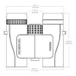 Бинокль Vector Optics Paragon 8x32 GENII HD (SCBO-23) - чертеж с габаритными размерами