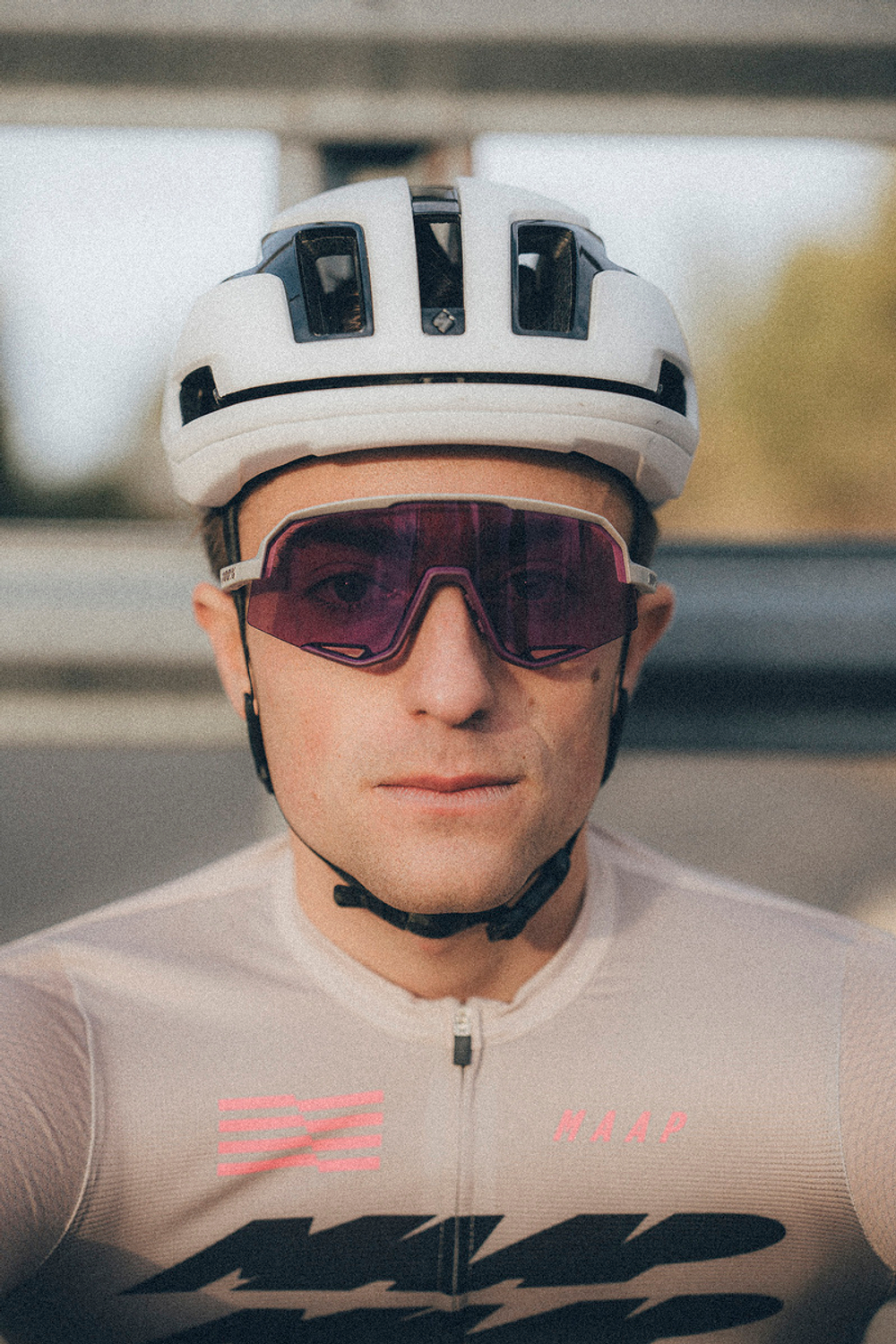 Спортивные очки 100% SLENDALE Matte Chalk - Purple Mirror Lens
