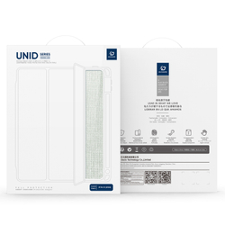 Чехол книжка зеленого цвета от Dux Ducis для Apple iPad Pro 13 с 2024 года, серия Unid Series Case, с держателем Apple Pencil и функцией автоматического перехода в спящий режим