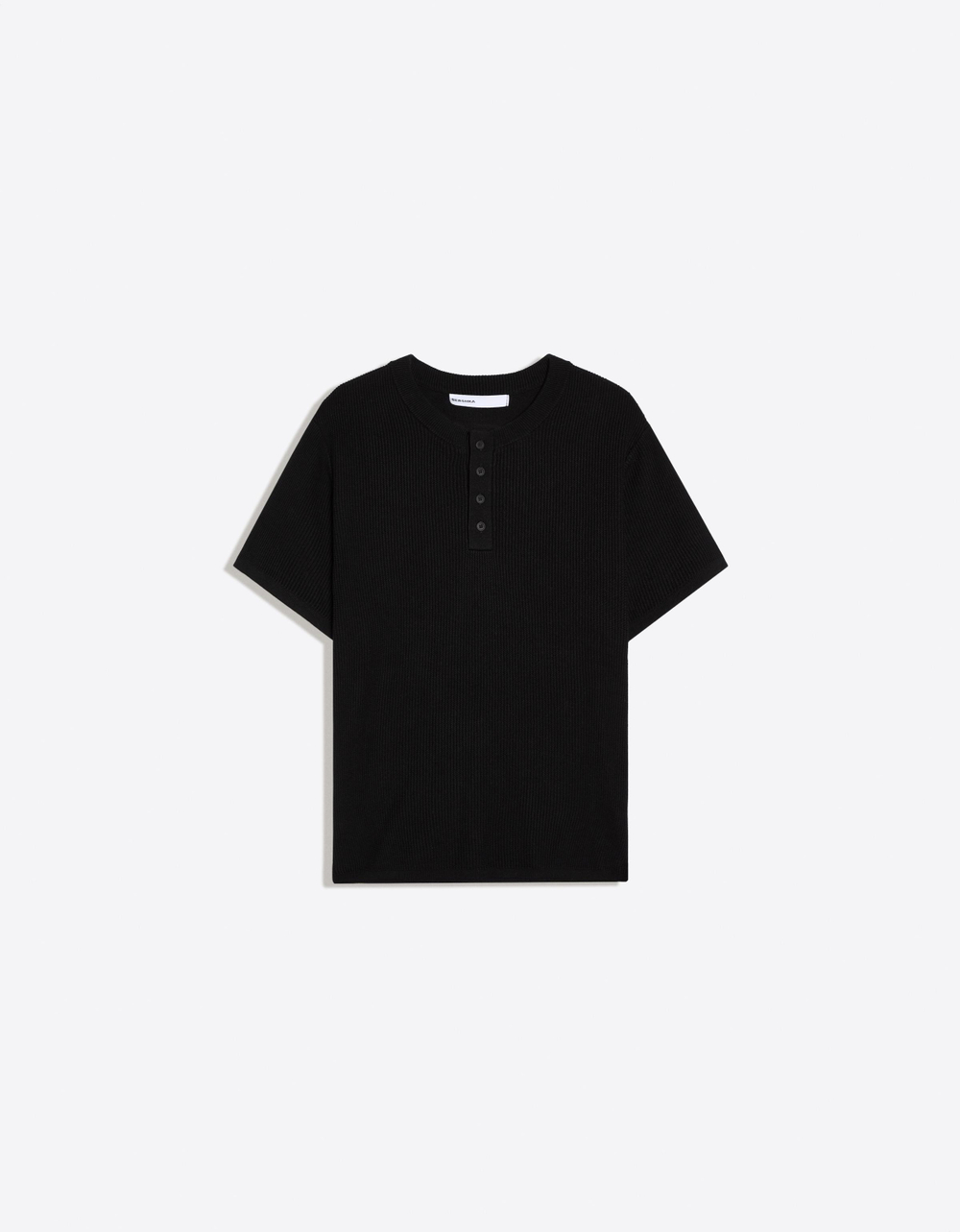 Мужская футболка-хенли с коротким рукавом - BERSHKA