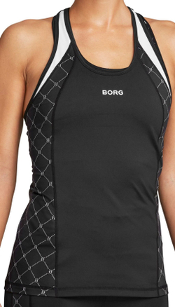 Женский топ теннисный Björn Borg Borg Block Tank W - black/beauty