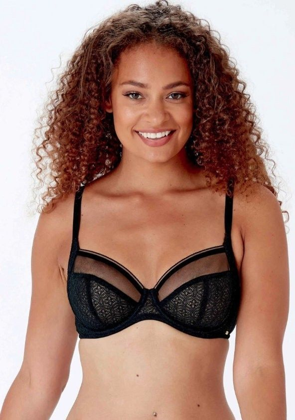 Бюстгальтер с мягкой кружевной чашкой Delicate Lace (Размер: 38B) (Цвет: черный)