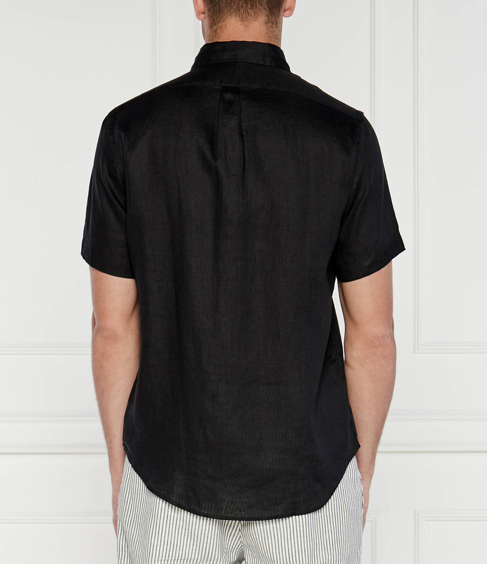 Льняная рубашка POLO RALPH LAUREN - черный(710795452)