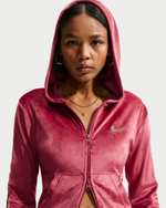 Nike Sportswear Женская кофта с капюшоном, длинными рукавами и застежкой-молнией по всей длине - NIKE