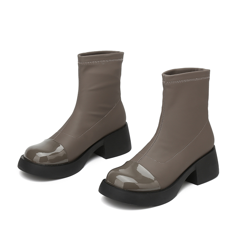 EXULL Q Leather Ankle Boots 5.3cm Women"s