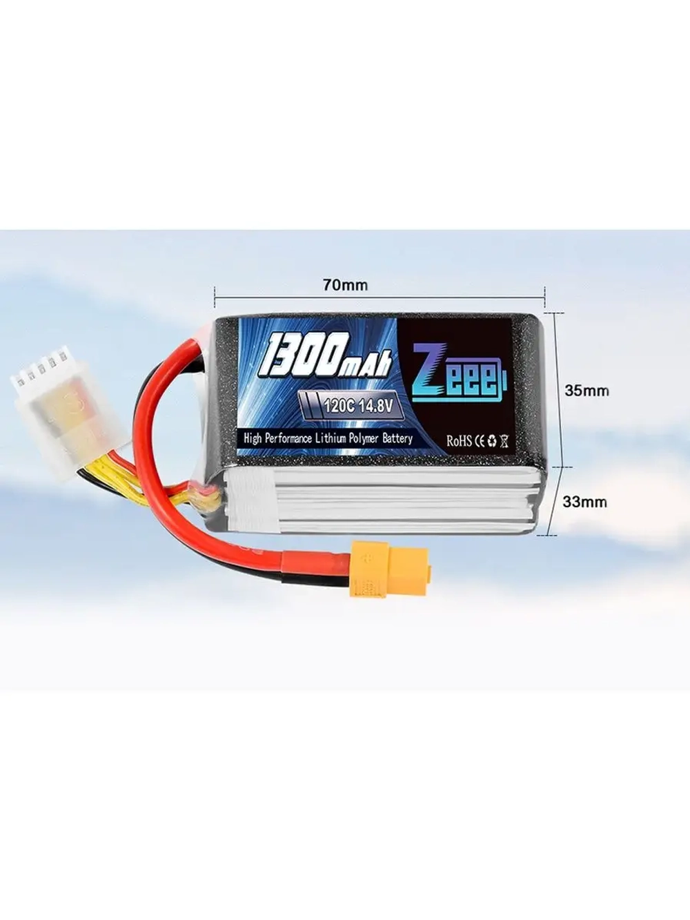 Аккумулятор Li-Po 14.8V 1300mah 120C XT60