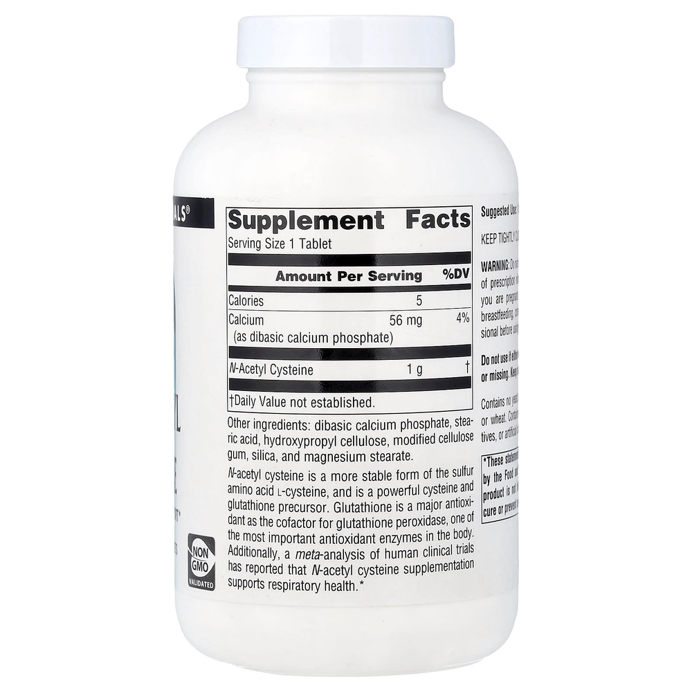 Source Naturals, N-ацетилцистеин, 1000 мг, 180 таблеток