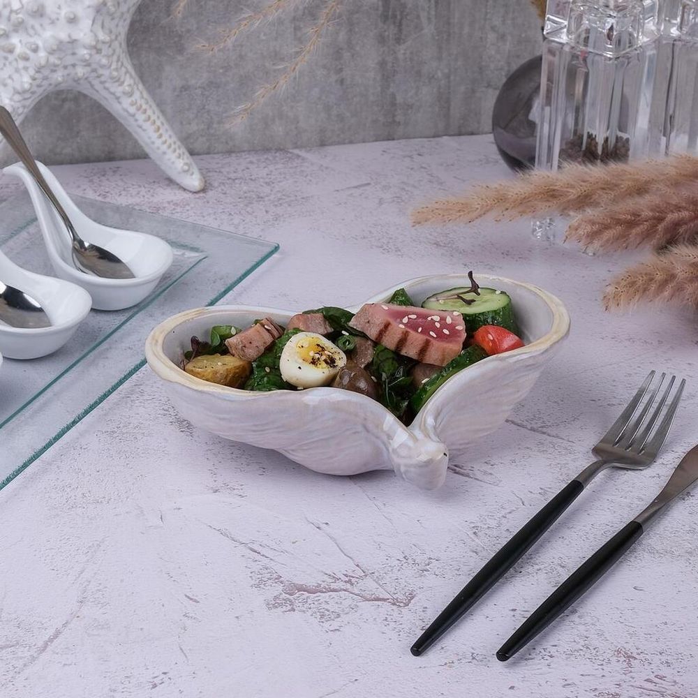 Салатник 120 мл 19*12 см h5,5 см емкость для закусок Gray Shell Frutti di Mare P.L. [1]