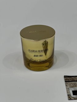 Ароматическая свеча Gloria Perfume Amber Intense в стеклянном стакане с крышкой