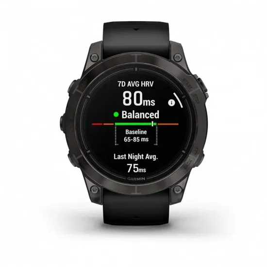 Смарт-часы GARMIN Epix PRO Sapphire Edition 47 мм, титановый, угольно-серый DLC, черный ремешок
