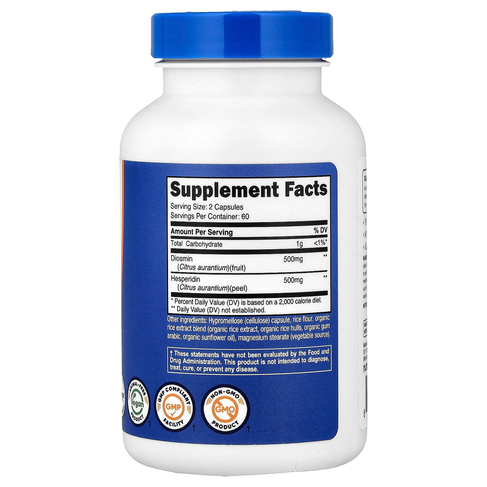 Nutricost, диосмин с гесперидином, 120 капсул