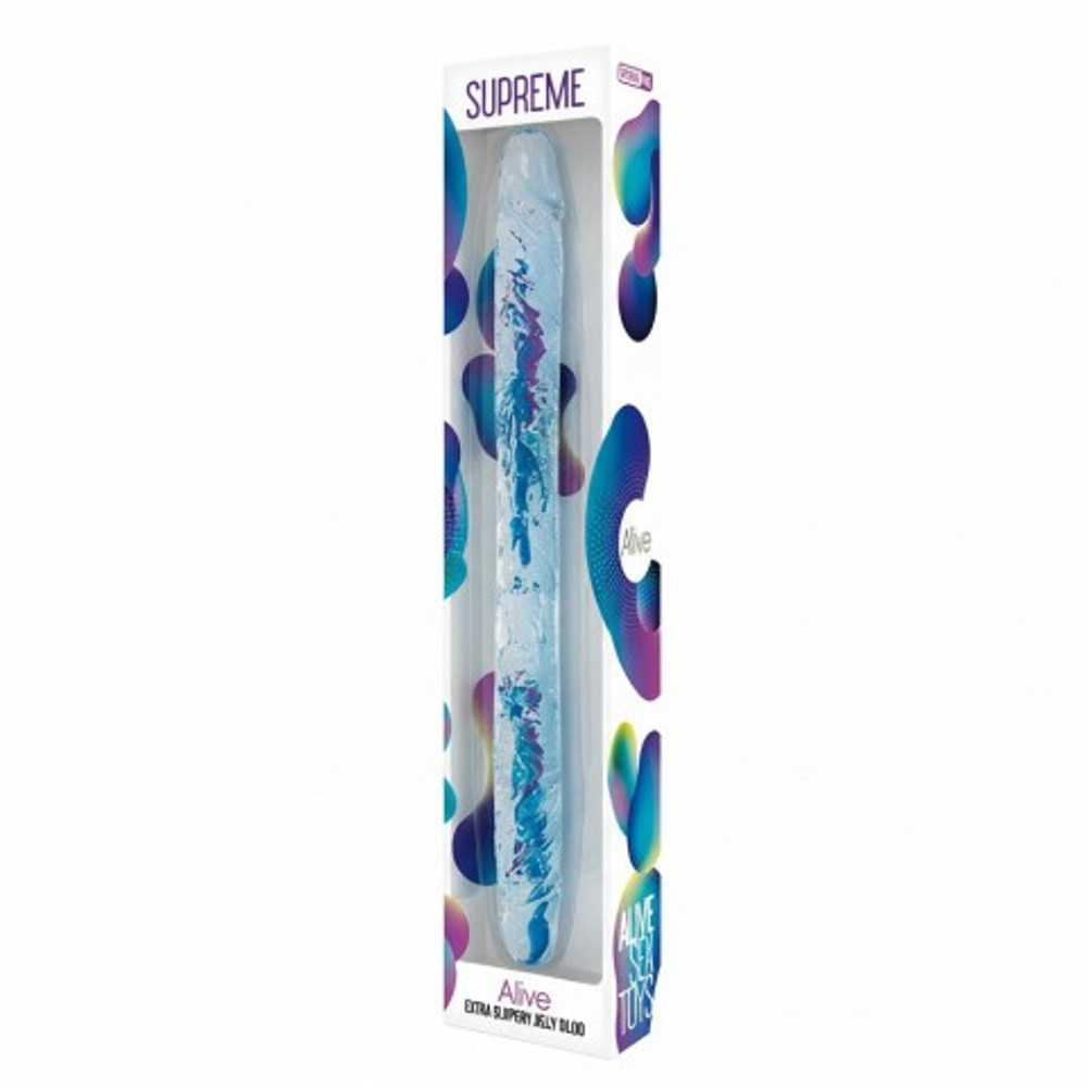Двусторонний фаллоимитатор Alive Supreme (38,5×3,9 см) прозрачный