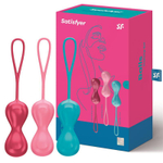 Набор из трёх двойных вагинальных шариков Satisfyer Power Balls (Цвет: разноцветный)